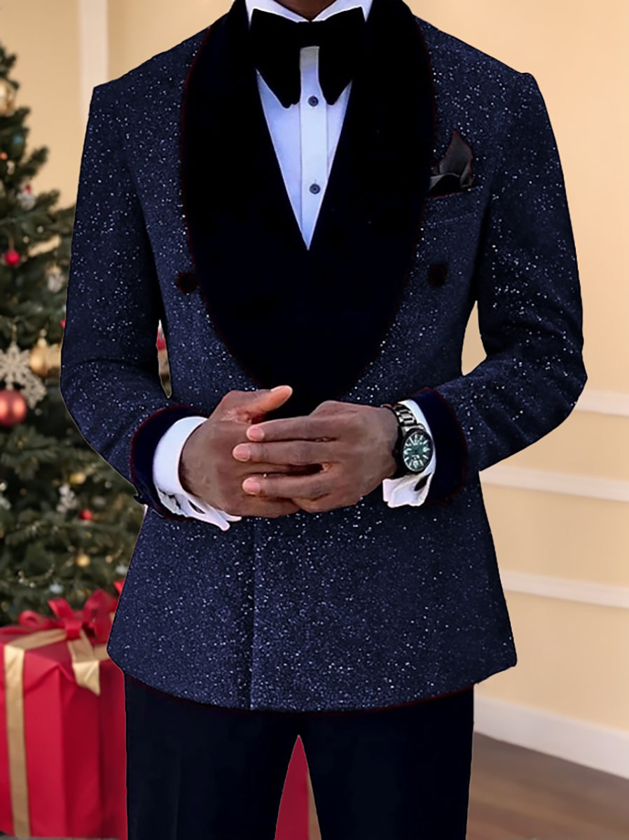 Men's Tailored Fit Single Breasted One-button 2 Pieces Wedding Suits - 이미지 7