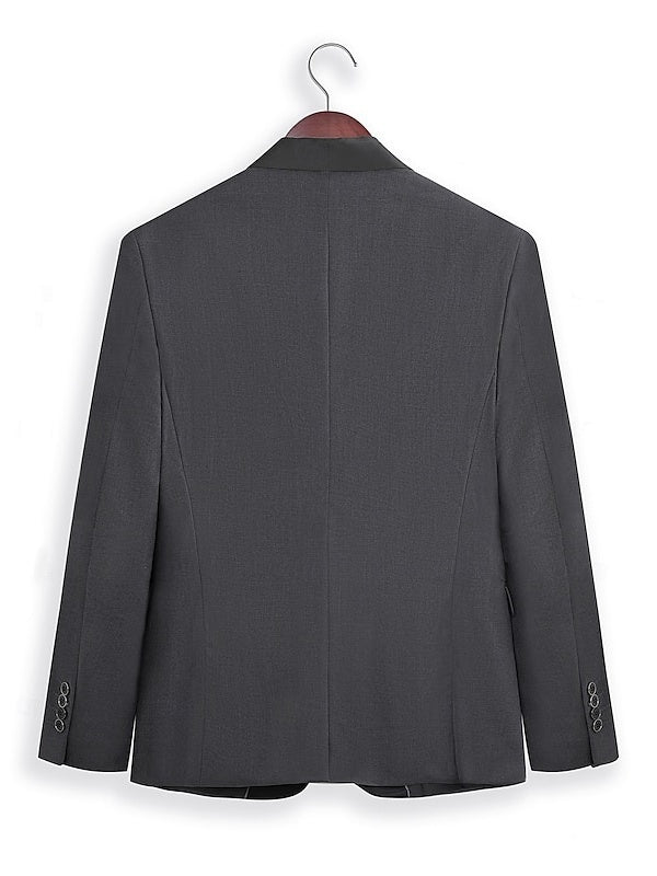 Men's Solid Colored Daily Business Plus Size Single Breasted Two-buttons 2 Piece Wedding Suits - 이미지 2