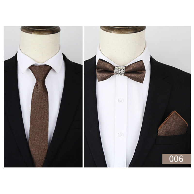 Men's Business Formal Evening Solid Color Tie 3 pieces - Image 6