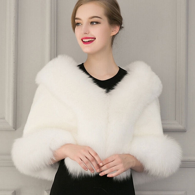 Women's Wedding Bridal Sleeveless Wrap/Shawls With Feathers - Image 2