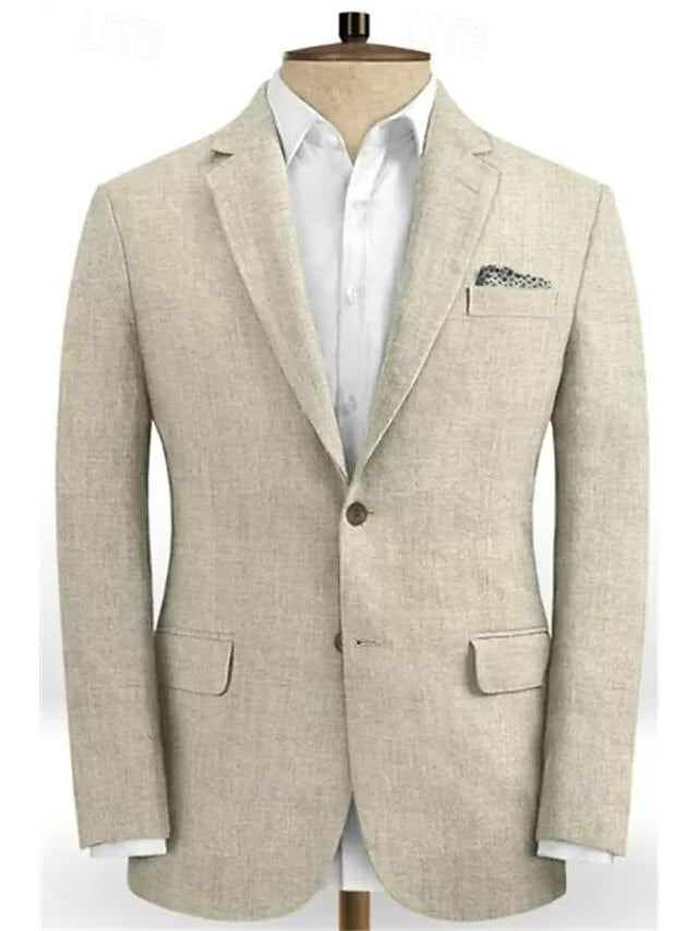 Men's Tailored Fit Single Breasted Two-buttons 2 Pieces Wedding Suits - 이미지 9