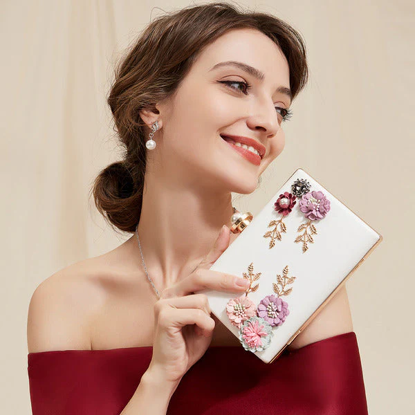 Flower Imitation Pearl Unique Clutch Bags - 画像 (3)