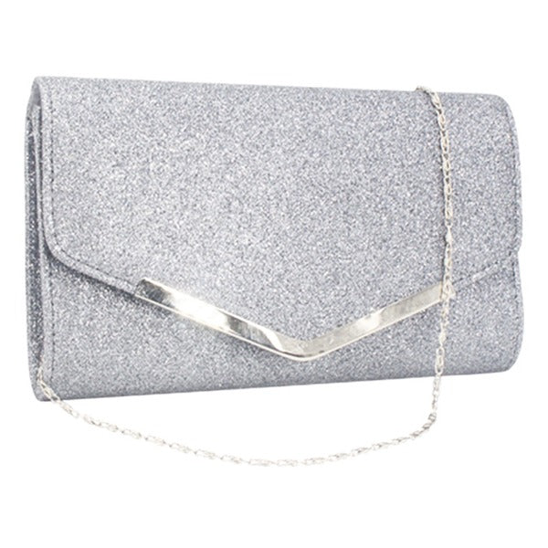 Glitter Envelope Metal Edge Clutch Bags - Image 3