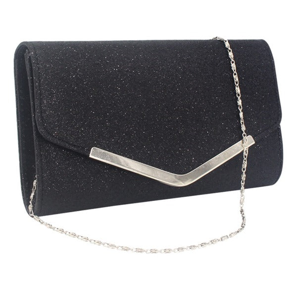 Glitter Envelope Metal Edge Clutch Bags - Image 4