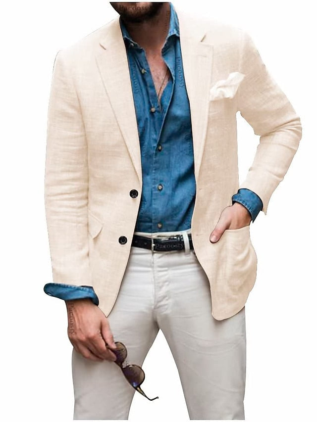 Men's Tailored Fit Single Breasted Two-buttons Blazer Jacket - Image 2