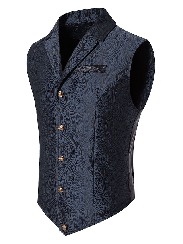 Men's Steampunk Single Breasted Five-buttons Vest - Image 2