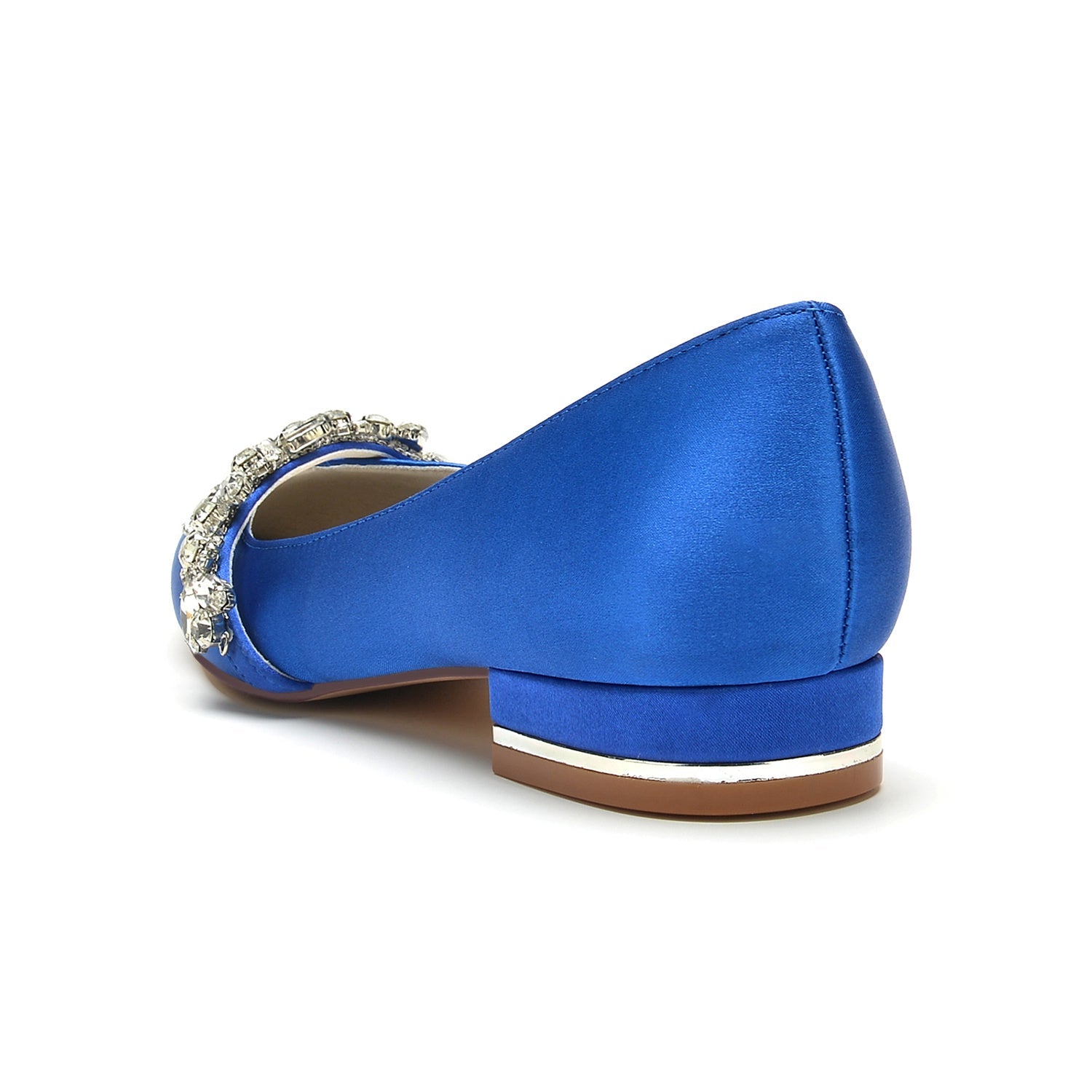 Women's Wedding Shoes Rhinestone Low Heel Pointed Toe Minimalism Bridal Shoes - 이미지 5