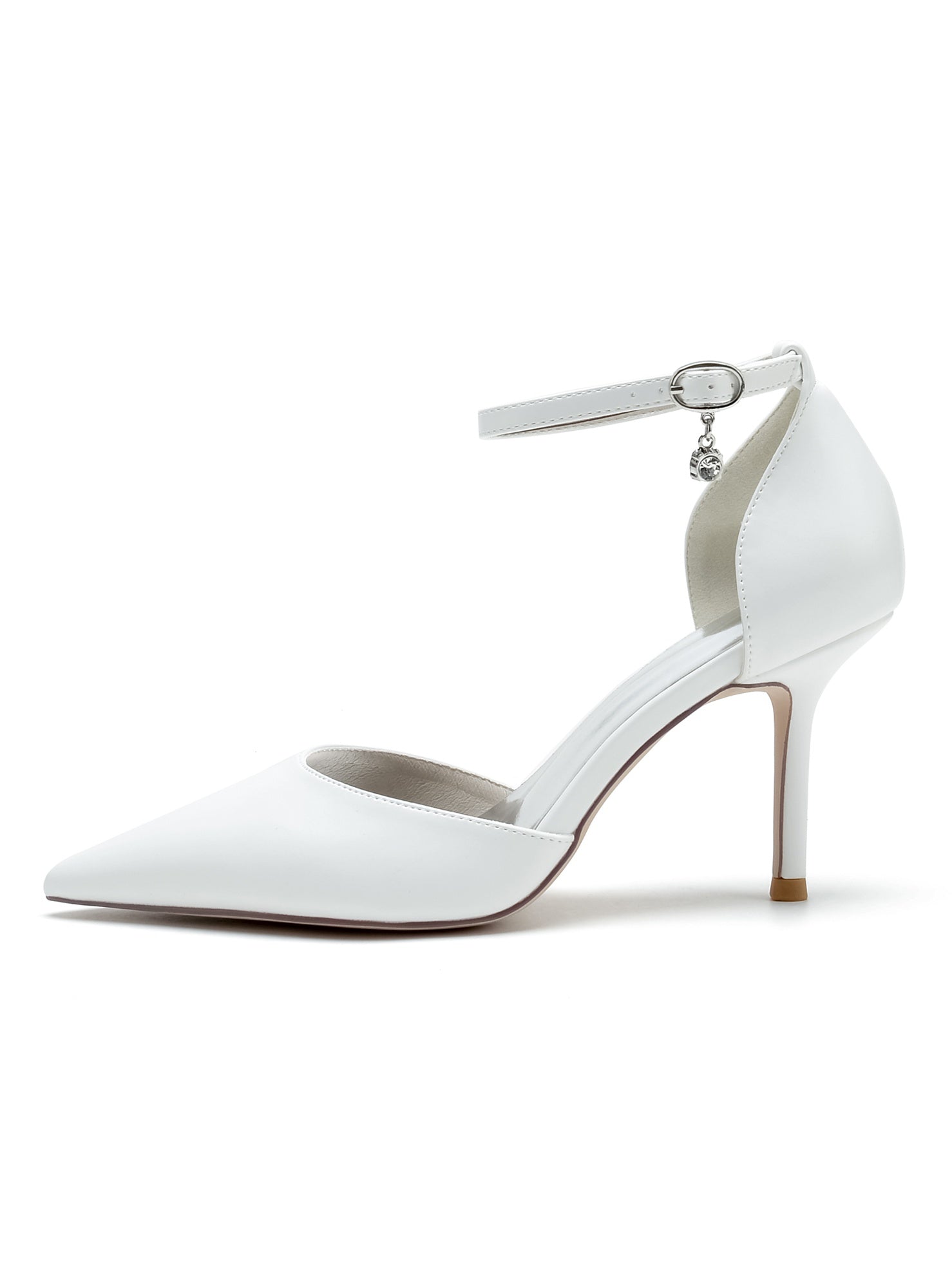 Women's Wedding Shoes Rhinestone High Heel Pointed Toe Bridesmaid Shoes - 画像 (2)