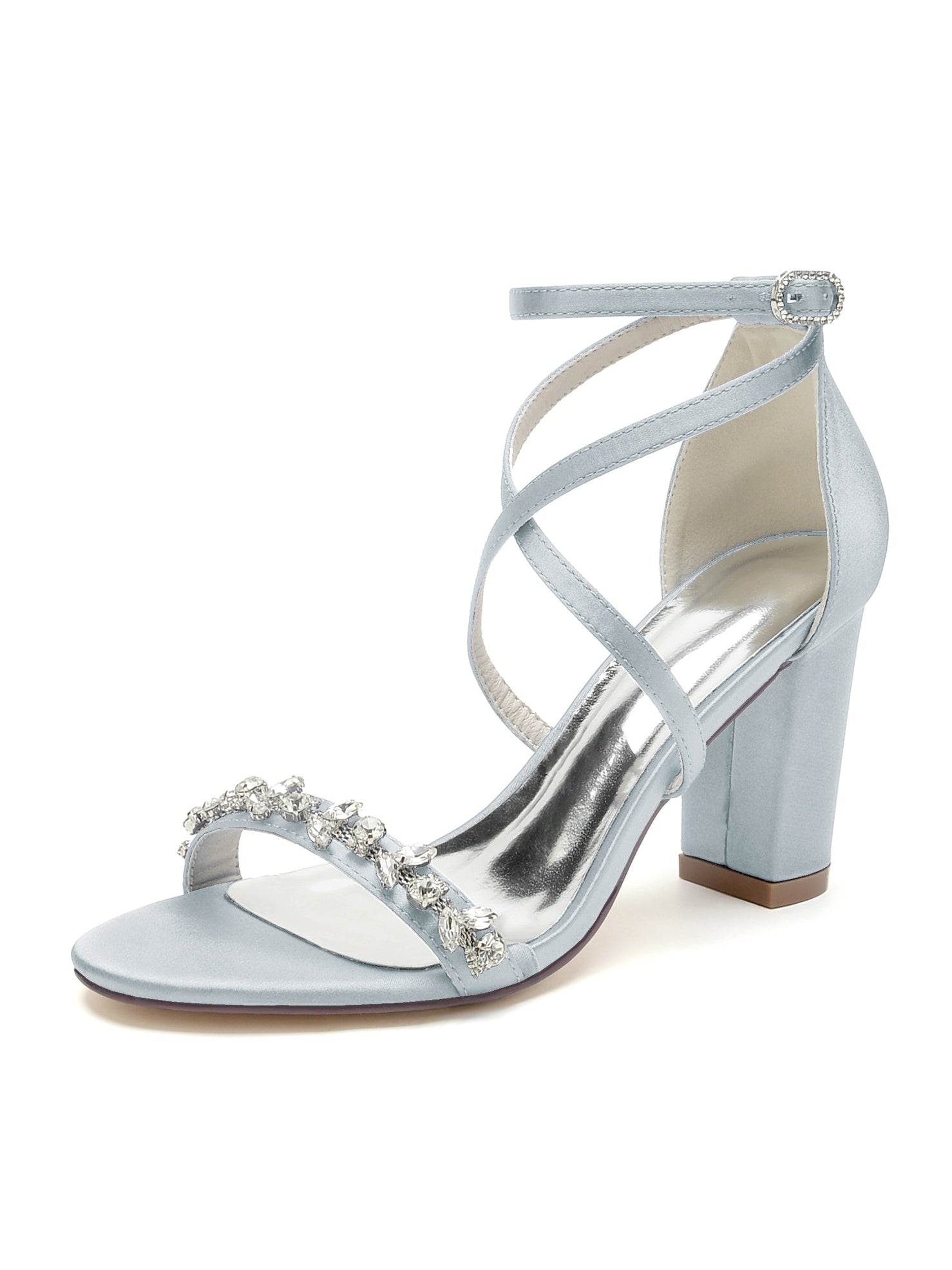 Women's  Wedding Shoes Rhinestone High Heel Open Toe Bridal Shoe - 画像 (7)