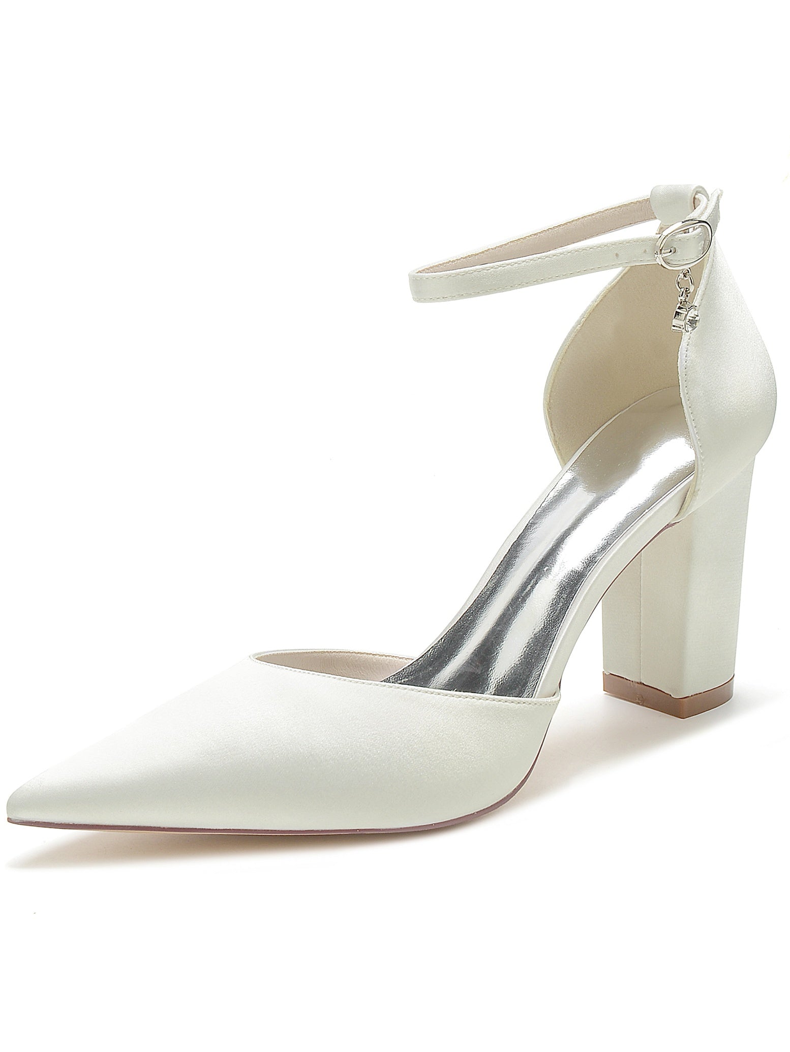 Women's Wedding Rhinestone High Heel Pointed Toe Bridal Shoes - 이미지 6