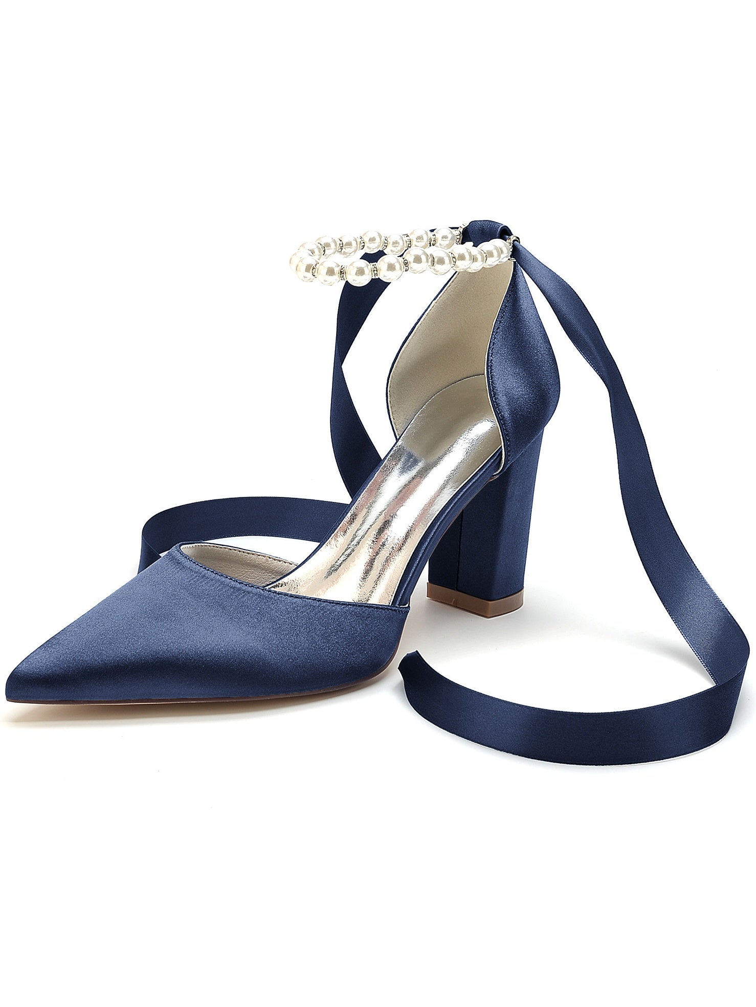 Women's Wedding Shoes Rhinestone High Heel Pointed Toe Bridesmaid Shoes - 画像 (22)