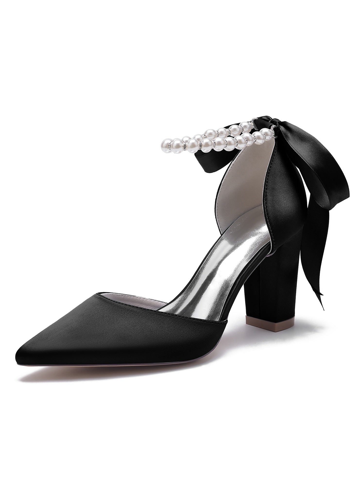 Women's Wedding Shoes Rhinestone High Heel Pointed Toe Bridesmaid Shoes - 画像 (11)