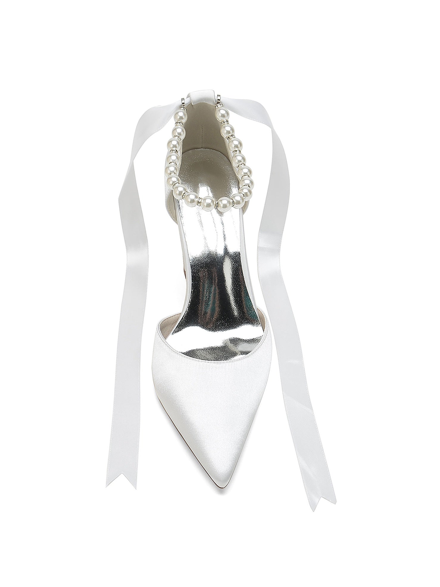 Women's Wedding Shoes Rhinestone High Heel Pointed Toe Bridesmaid Shoes - 画像 (8)