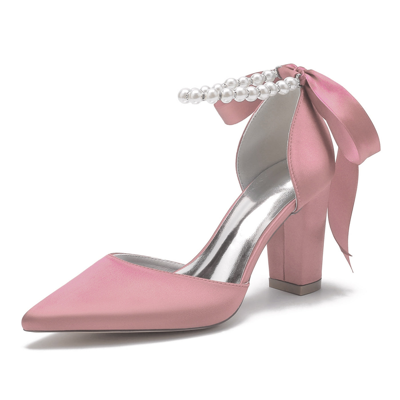 Women's Wedding Shoes Rhinestone High Heel Pointed Toe Bridesmaid Shoes - 画像 (13)