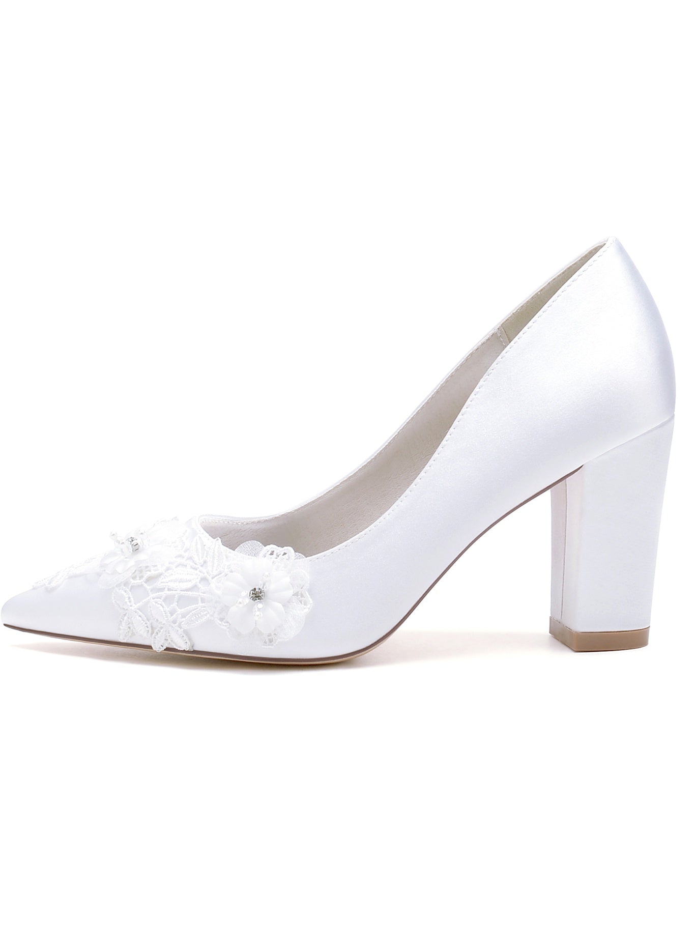 Women's Rhinestone Stiletto Heel Pointed Toe Wedding Shoes - 이미지 5