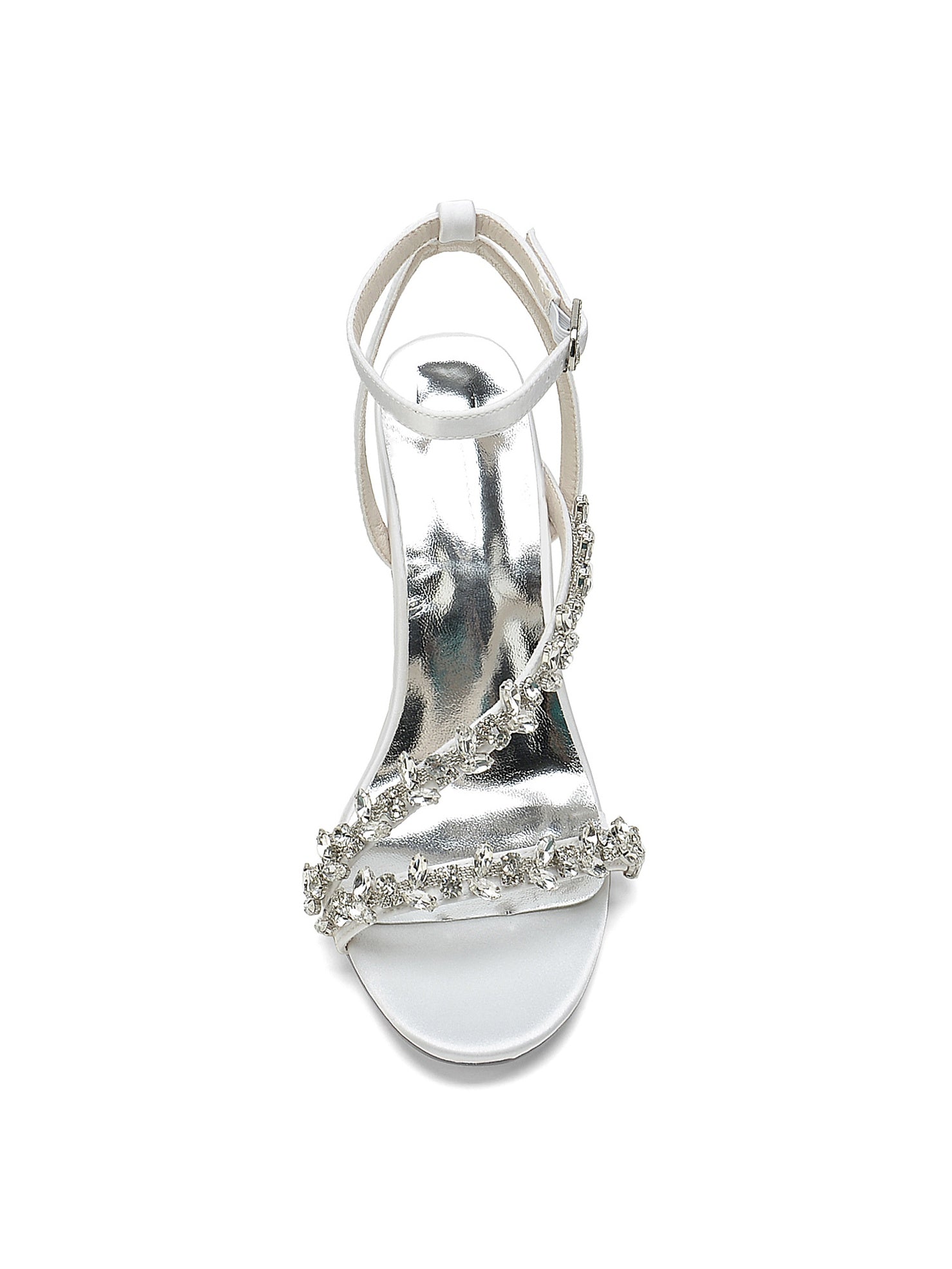 Women's Wedding Shoes Rhinestone High Heel Open Toe Bridal Shoes - Image 4