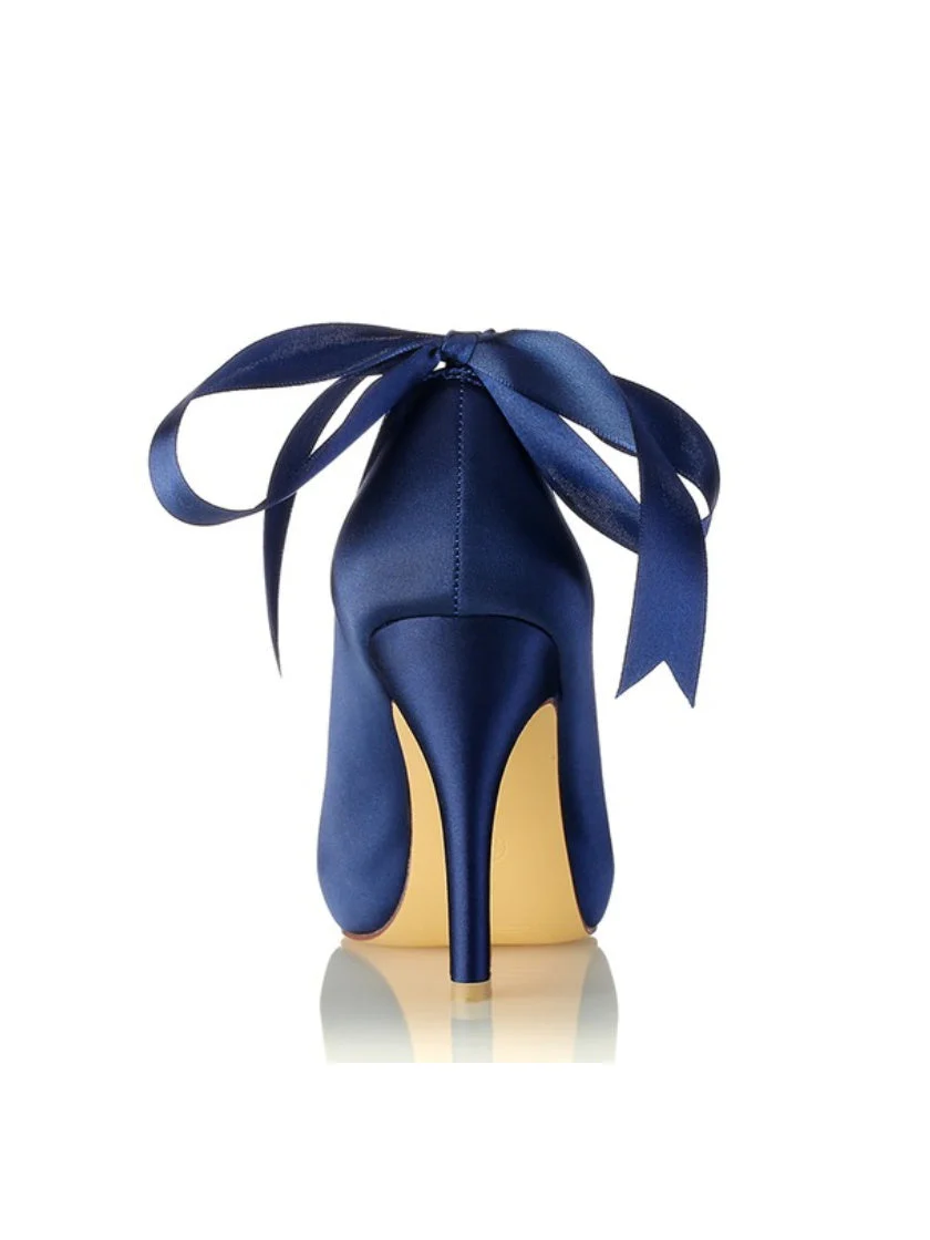 Women's Wedding Shoes Rhinestone High Heel Open Toe Bridal Shoes - Image 4