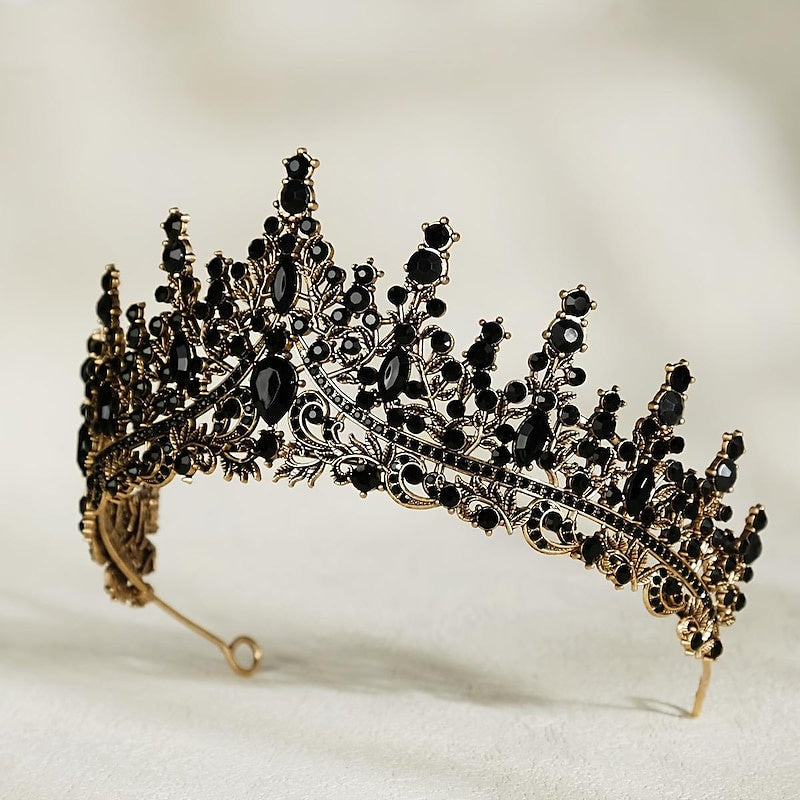 Crown Tiaras Alloy Wedding Party / Evening Retro Sweet Headpieces With Crystal - 画像 (6)
