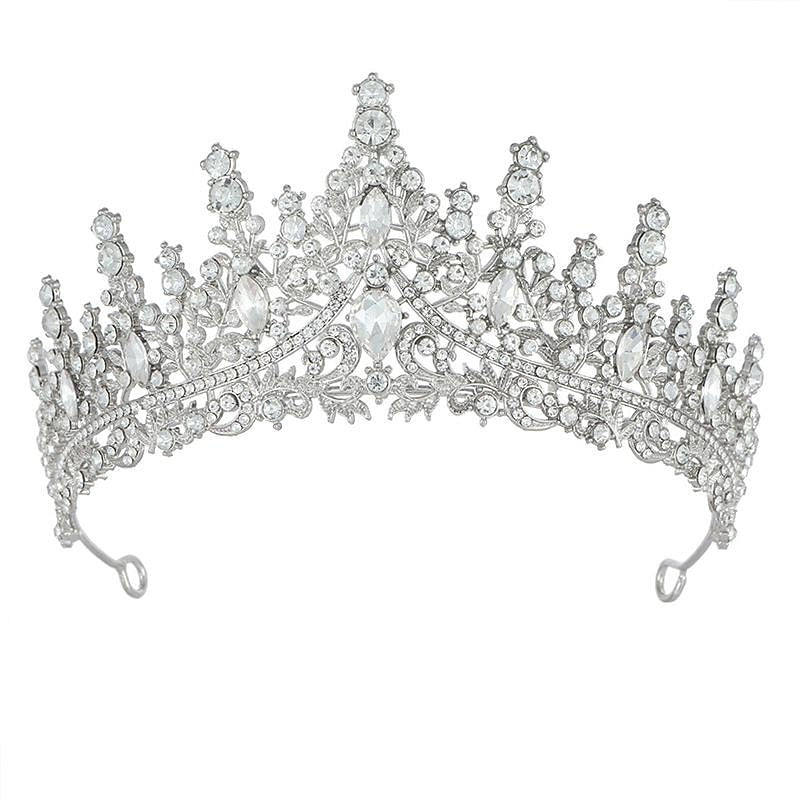 Crown Tiaras Alloy Wedding Party / Evening Retro Sweet Headpieces With Crystal - 画像 (7)