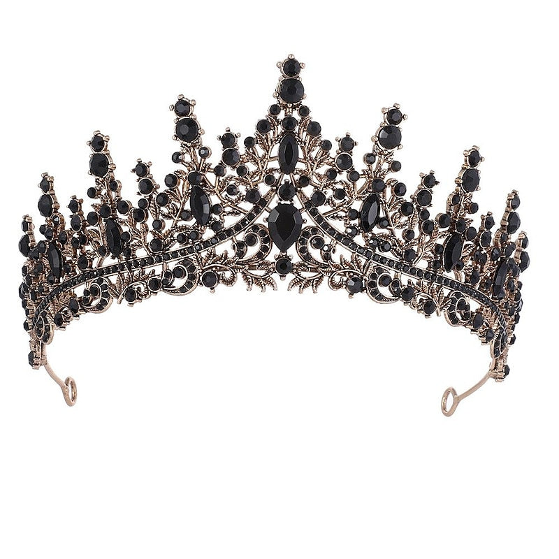 Crown Tiaras Alloy Wedding Party / Evening Retro Sweet Headpieces With Crystal - 画像 (2)