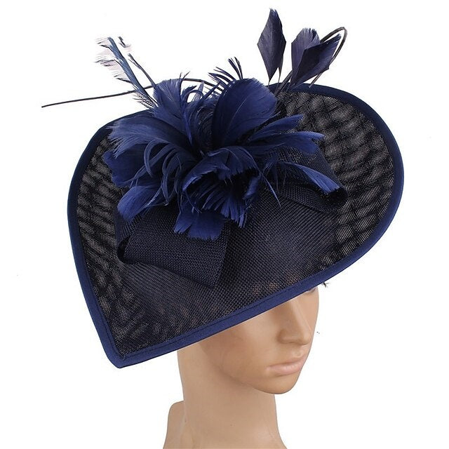 Unique Polyester Wedding Tea Party Fascinators Feather Bowknot Headpiece - 이미지 6
