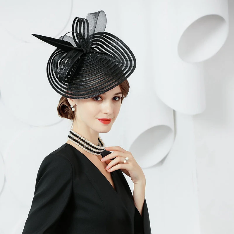 Tulle Melbourne Cup Horse Race Feather Saucer Tea Party Fascinators/Headpiece - 画像 (2)