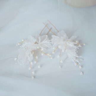 Elegant Organza Wedding Flower Hat Fascinators/Headpiece with Pearls & Beadings