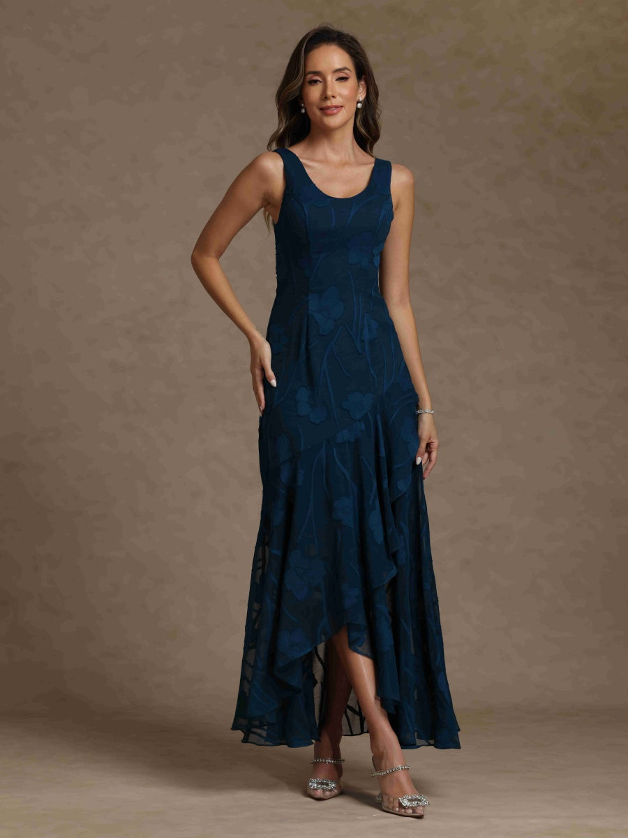 A-Line/Princess Scoop Sleeveless Mother of the Bride Dresses With Lace - Image 3