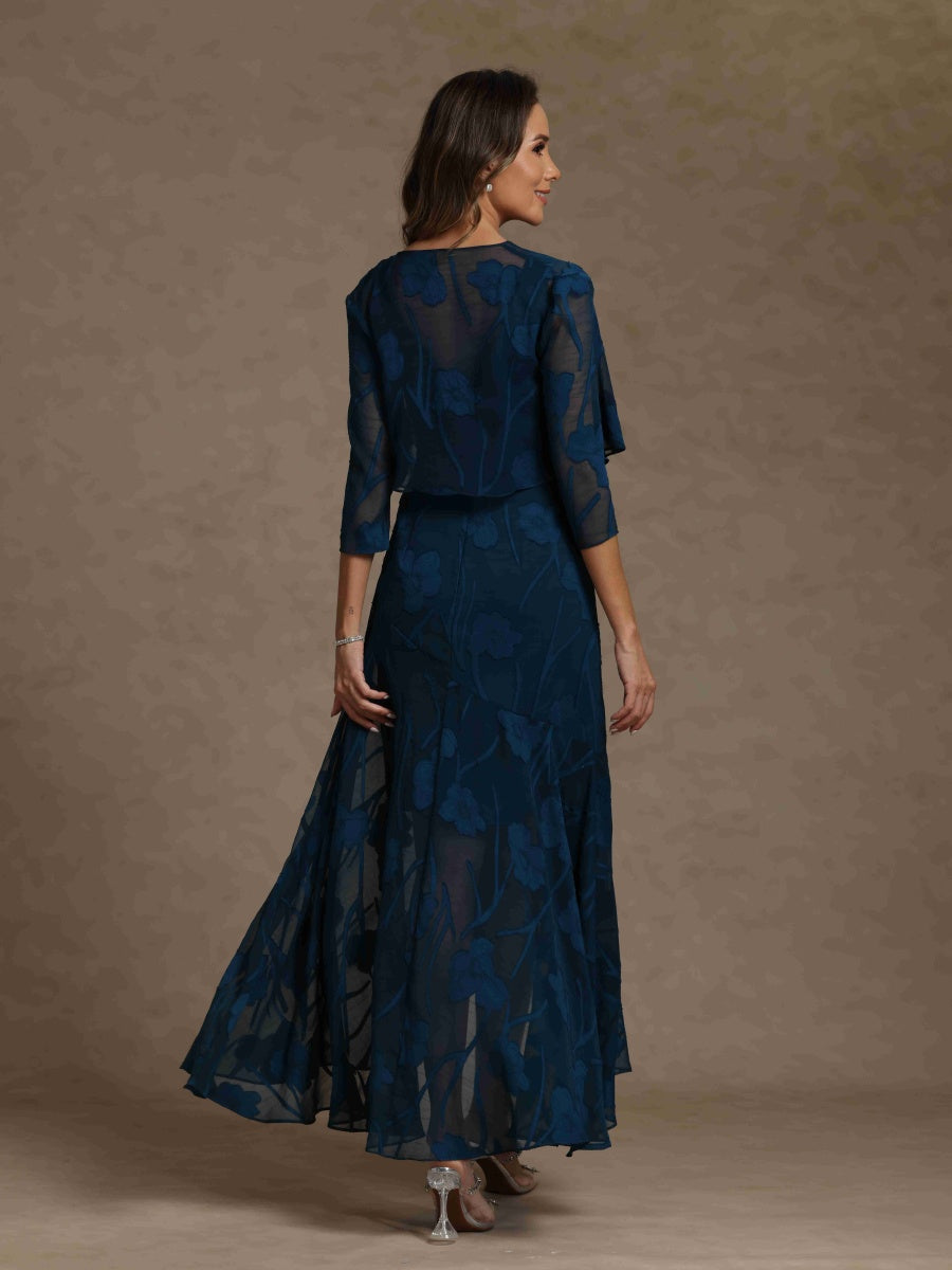 A-Line/Princess Scoop Sleeveless Mother of the Bride Dresses With Lace - Image 2