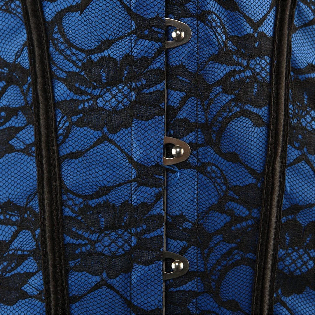 Women‘s Sexy Push Up Lace Overbust Corsets for Wedding Party Birthday - 画像 (7)