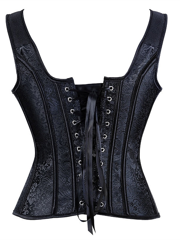 Women‘s Sexy Zipper Tummy Control Flower Push Up Overbust Corsets for Wedding Party Birthday - Image 7