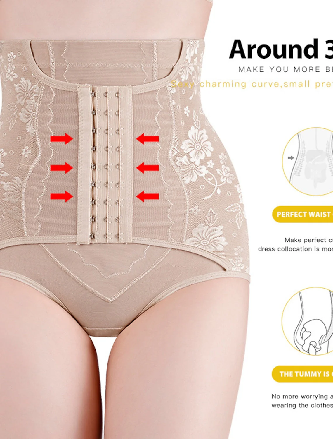 Corset Women's Sport Sexy Control Waist Trainer Flower Panties Shapewear - Image 7