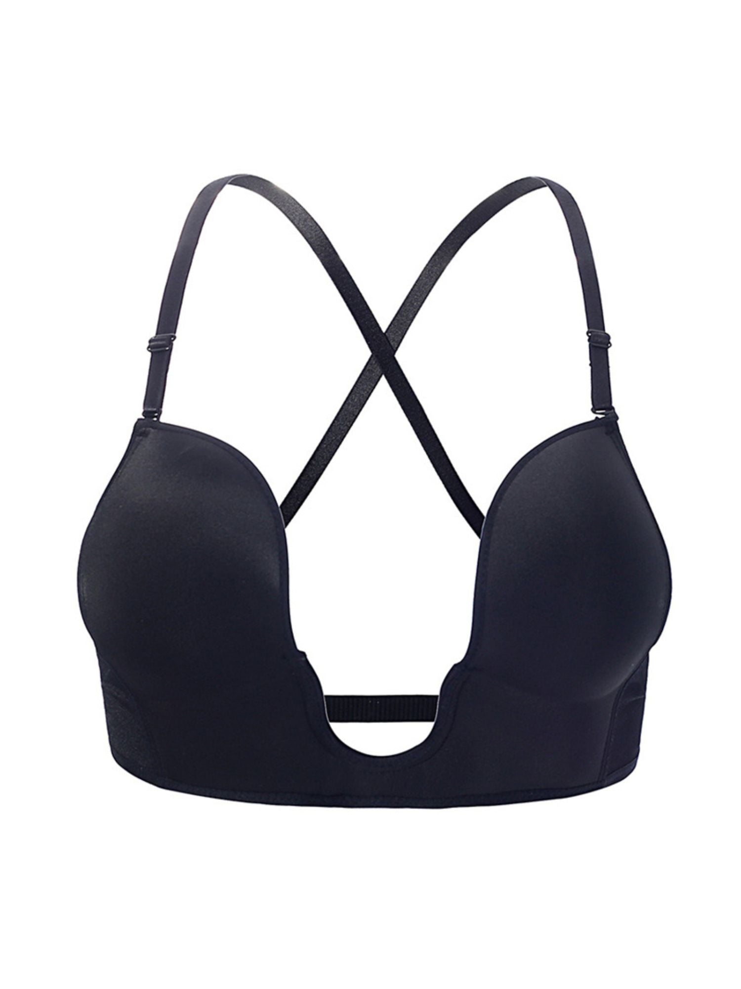 Women's Sexy/Simple Chinlon Cross Back Strap Push Up Bra - Image 2