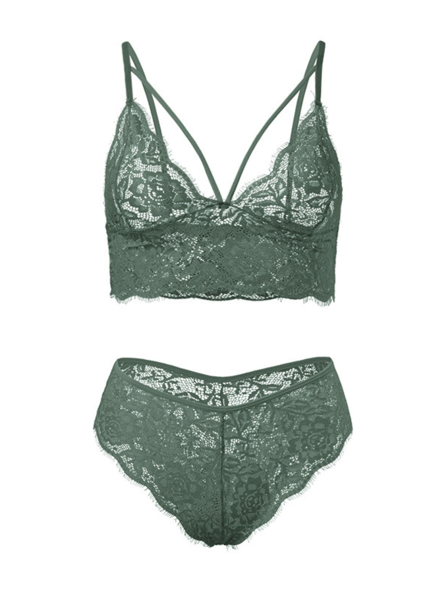 Women's Cute Sexy Lace Polyester Cami Lingerie Set - 이미지 4