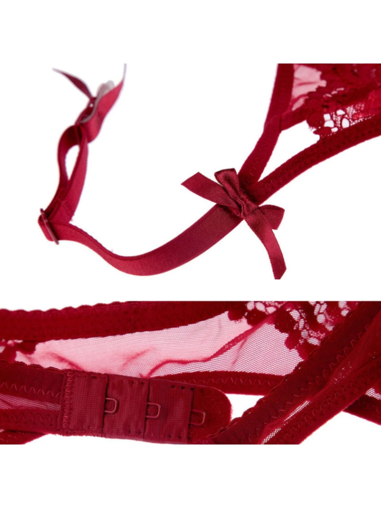 Sexy Lace Mesh Breathable Garter Stockings Polyester Panty - Image 5