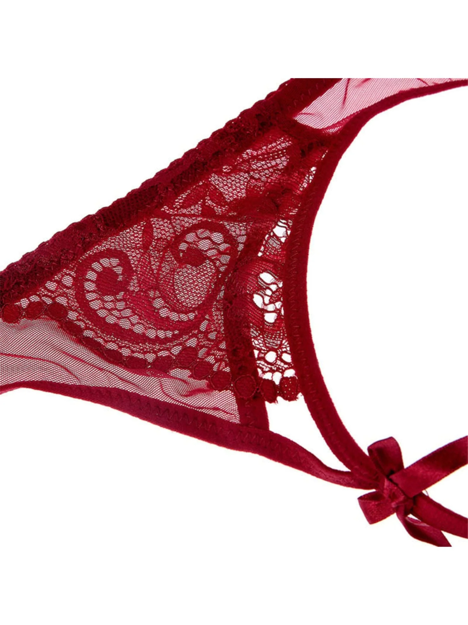 Sexy Lace Mesh Breathable Garter Stockings Polyester Panty - Image 8