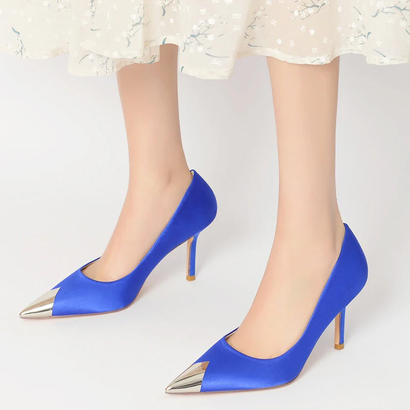 Women's Wedding Shoes Pointed Toe High Heel Elegant High-End Bridal Shoes - 이미지 6