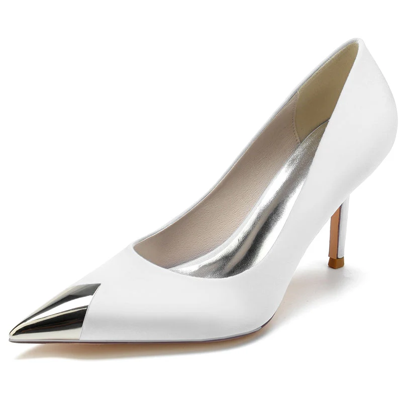 Women's Wedding Shoes Pointed Toe High Heel Elegant High-End Bridal Shoes - 이미지 9