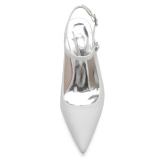 Women's Wedding Shoes Pointed Toe High Heel Stretch Glitter Luxurious Buckle Bridal Shoes