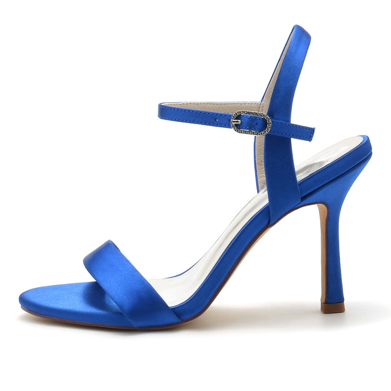 Women's Wedding Shoes Opened Toe High Heel Elegant Simple Buckle Bridal Shoes - Image 2