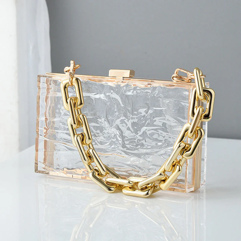 Coffee Acrylic Chic Daily High-End Jelly Clutch Bag - 画像 (10)