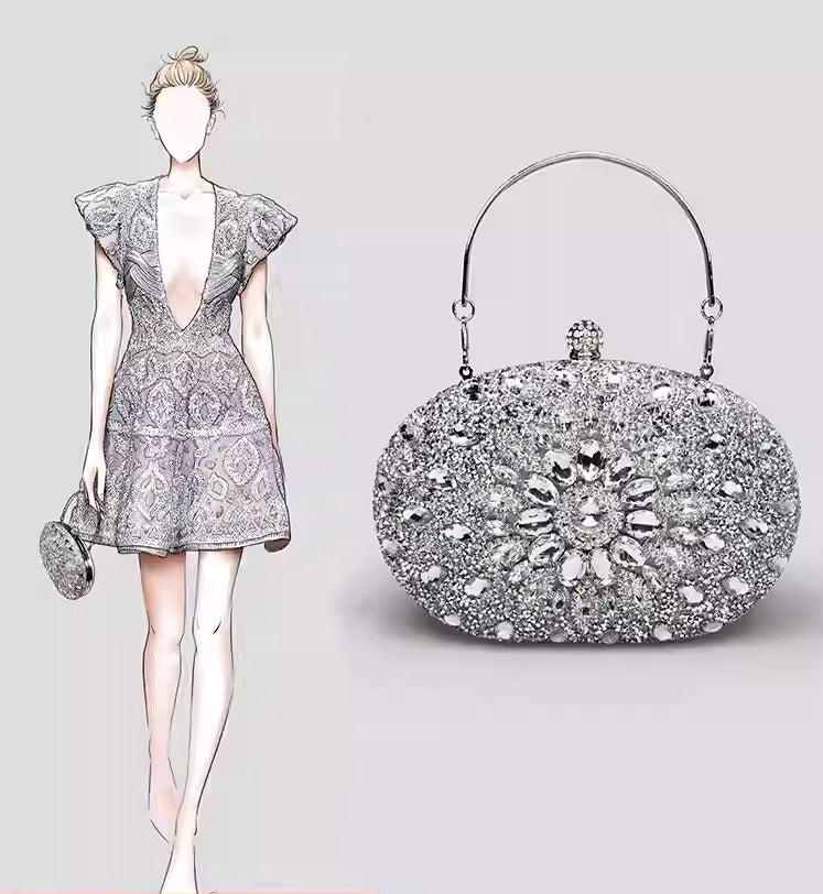 Women's Clutches & Evening Bags Glass Diamond Encrusted