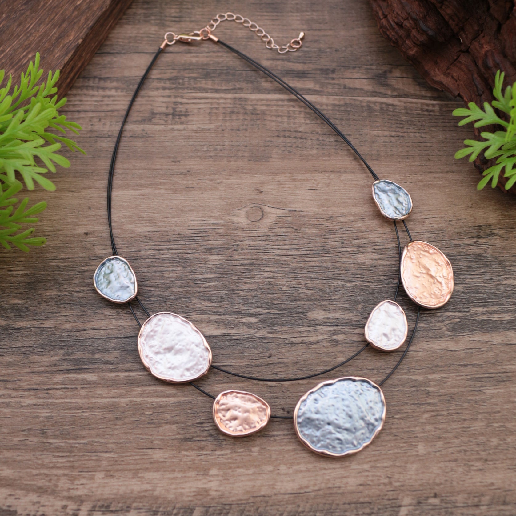 Exaggerated Daily Colorful Irregular Oval Wire Necklace - 画像 (7)