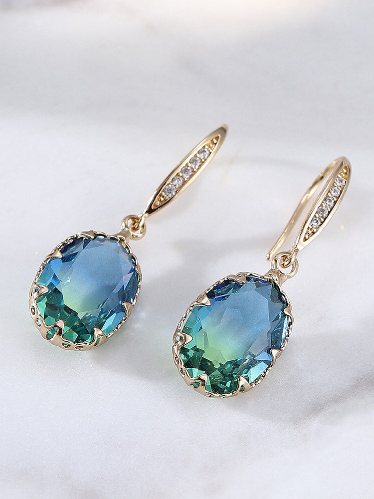 Stud Drop Earrings For Women's Wedding Work Daily Simple Luxury Earrings - 画像 (2)