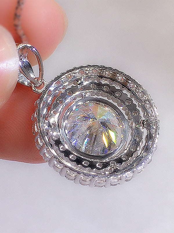 Choker Necklace Rhinestone Copper Fashion Geometrical Round Wedding Valentine's Day Daily Necklace Wedding Jewelry - Image 3