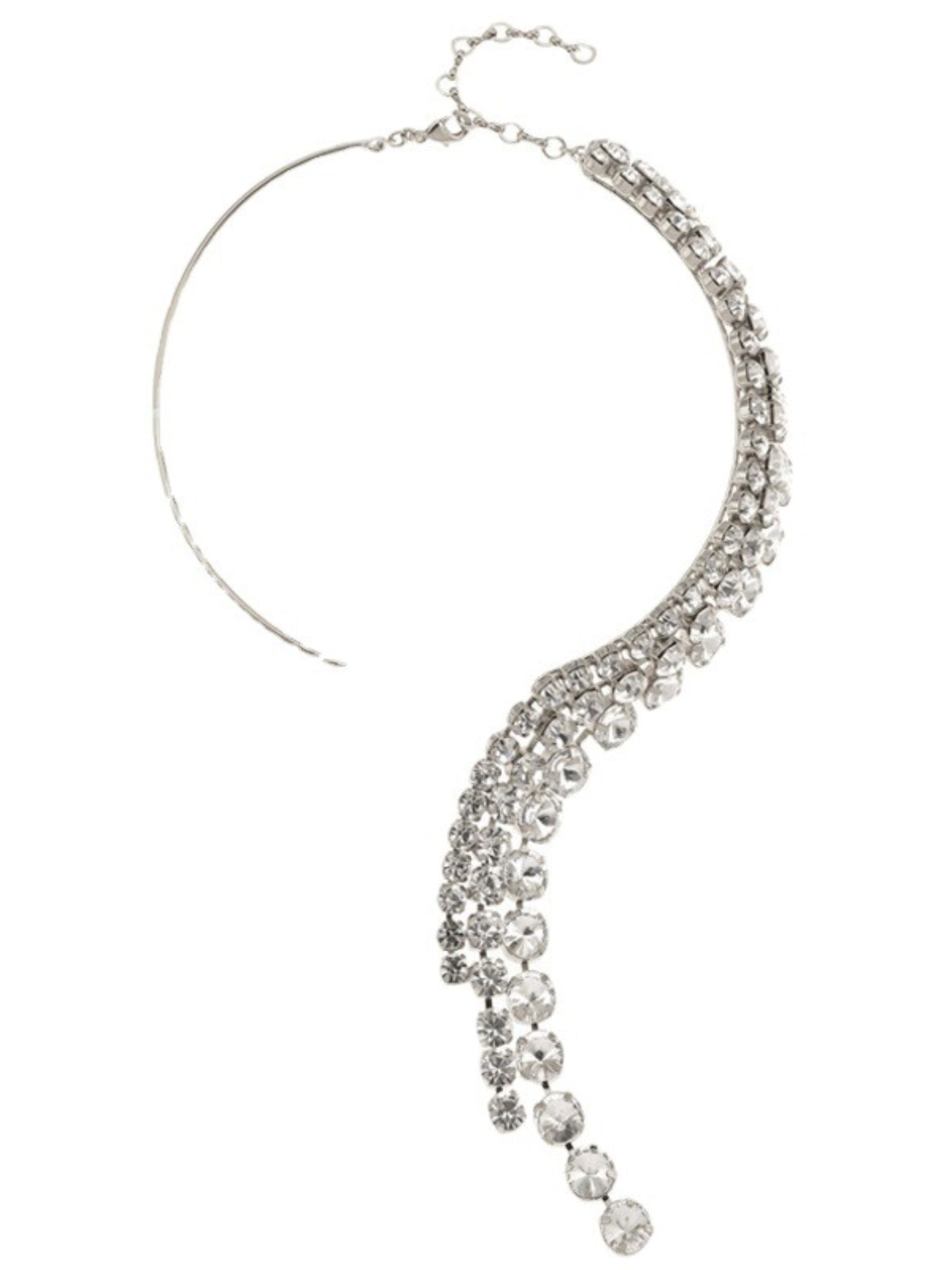 Delicate Fashion Asymmetric Diamonds Elegant Necklace - Image 3