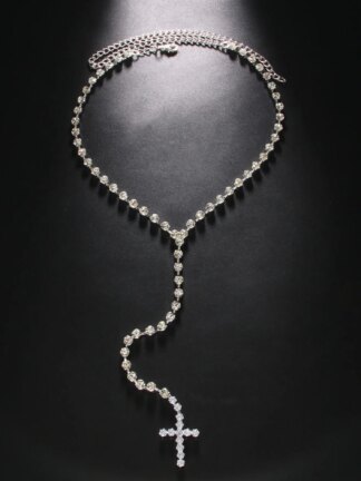 Minimalist Diamond Personalized Cross Necklace