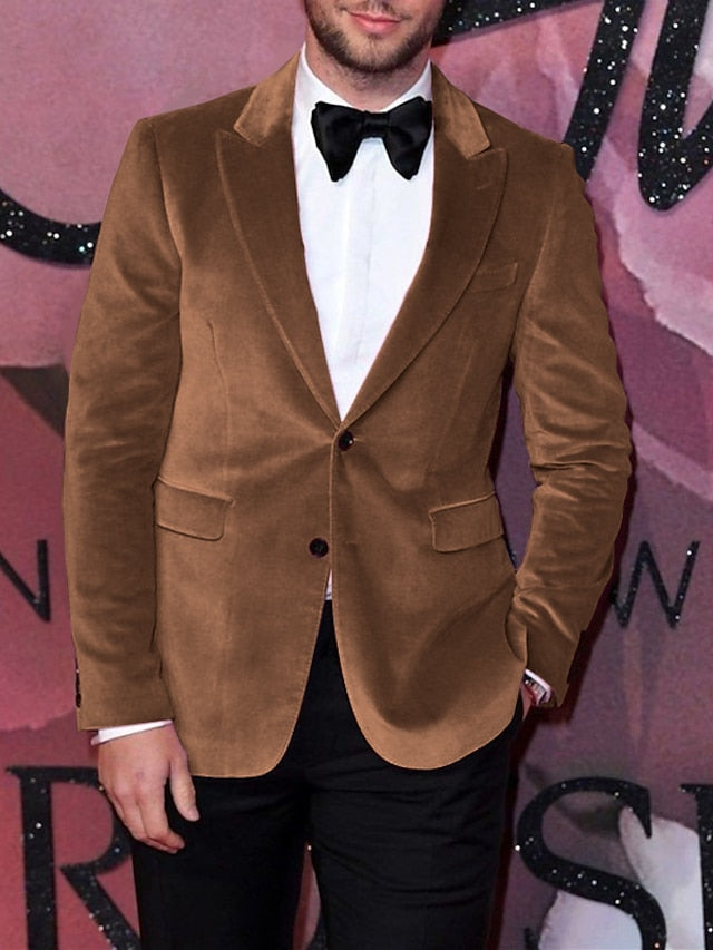 Men's Tailored Fit Single Breasted Two-buttons Blazer Jacket - 画像 (3)