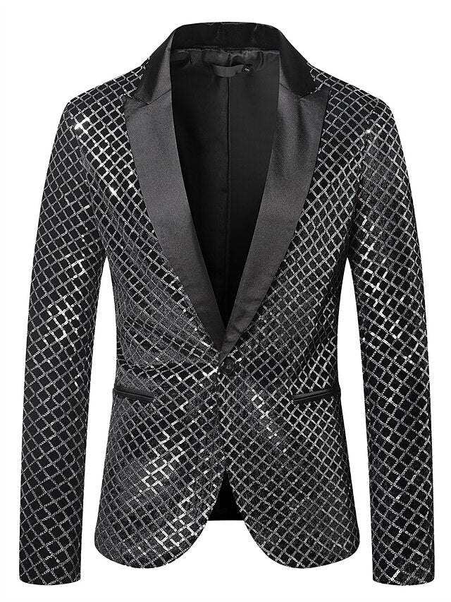 Men's Tailored Fit Single Breasted One-button Disco Jacket - 画像 (3)