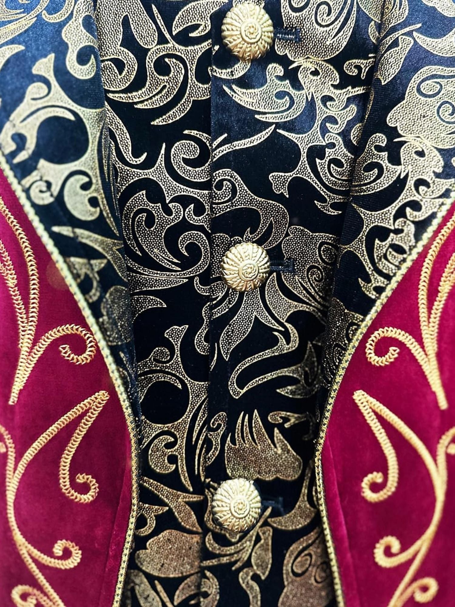 Men's Steampunk Vintage Exquisite Floral Coat Tuxedo Suit - 이미지 13